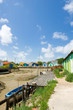 Colorful wooden cabins