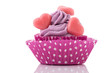 Photo: Purple cupcake with hearts Purple cupcake with hearts