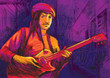guitar player (drawing converted into vector)