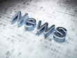 News concept: Silver News on digital background