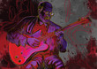 guitar player (drawing converted into vector)
