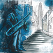 sax player (hand drawing converted into vector)