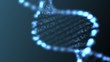 Abstract DNA, futuristic molecule, cell illustration.