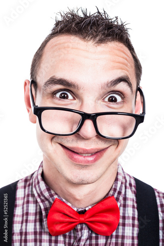 Photo: Funny nerd face Funny nerd face