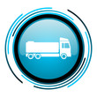 truck blue circle glossy icon
