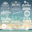 Vintage summer typography design with labels collection