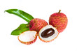 Isolated fresh lychees fruit