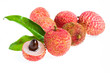 Isolated fresh lychees fruit