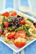 Couscous Salat mit Spargel und Tomaten