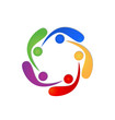 Teamwork 5 swooshes logo vector