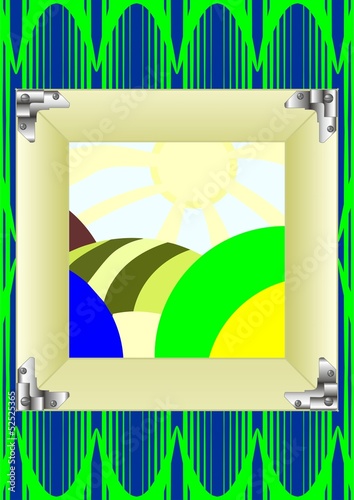 Vector: Frame to mount on the corners. Frame to mount on the corners.