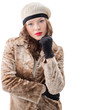 Photo: Beautiful young woman in a coat Beautiful young woman in a coat