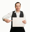 Man with poster