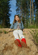 Sitting on a sand