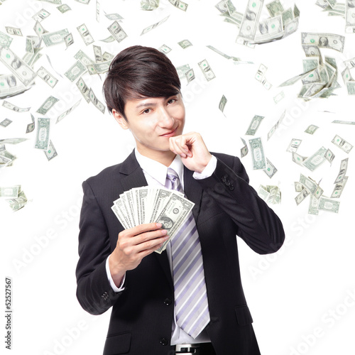 Photo: happy business man with us money happy business man with us money