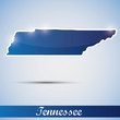 shiny icon in form of Tennessee state, USA