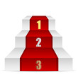 stage with red carpet and numbers
