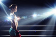 Young boxer woman