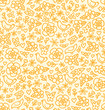 Little flowers and birds seamless pattern