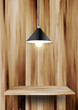 Wood shelf and lamp, Vector illustration template design