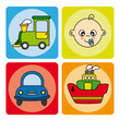 Baby boy arrival announcement card