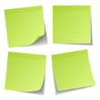 4 Green Stick Notes