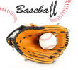 Baseball glove and ball isolated on white