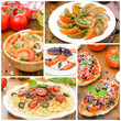 collage of different Italian dishes
