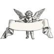 Vector: angel banner angel banner