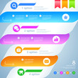 Infographics. Modern soft color design template.  Numbered banne