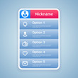 Dropdown menu.