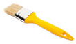 Paintbrush with yellow plastic handle