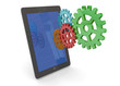 TABLET AND GEAR - 3D