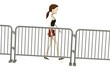 3d render of cartoon character with barriers