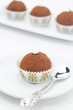 small chocolate cake on a plate
