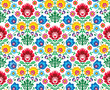 Seamless floral polish pattern - ethnic background