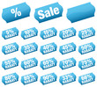 Preisaufkleber Set "Sale" blau