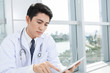 Serious doctor
