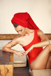 Lady in red