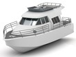 Illustration: Premium motorized pleasure boat Premium motorized pleasure boat