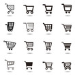 set collection of vector shopping cart icons
