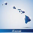 shiny icon in form of Hawaii state, USA
