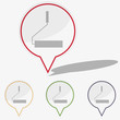 Vector illustration web  buttons pointer -  roller