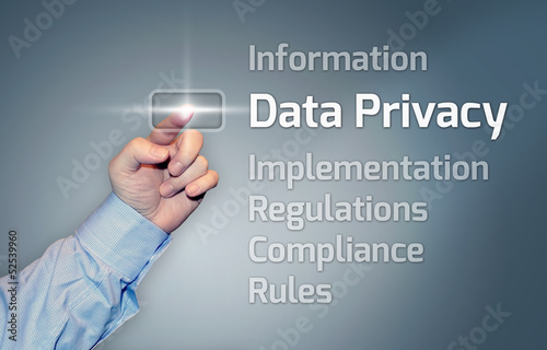 Illustration: Virtual Touchscreen "Data Privacy" Virtual Touchscreen "Data Privacy"