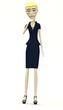 cartoon businesswoman - thinking