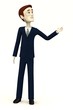 cartoon businessman - pointing