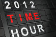 Time concept: Time on airport board background