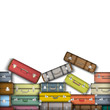 Colored suitcases