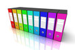 Folders on white isolated - Archive concept