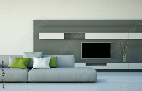 Illustration: Wohndesign - modernes Wohnzimmer Wohndesign - modernes Wohnzimmer